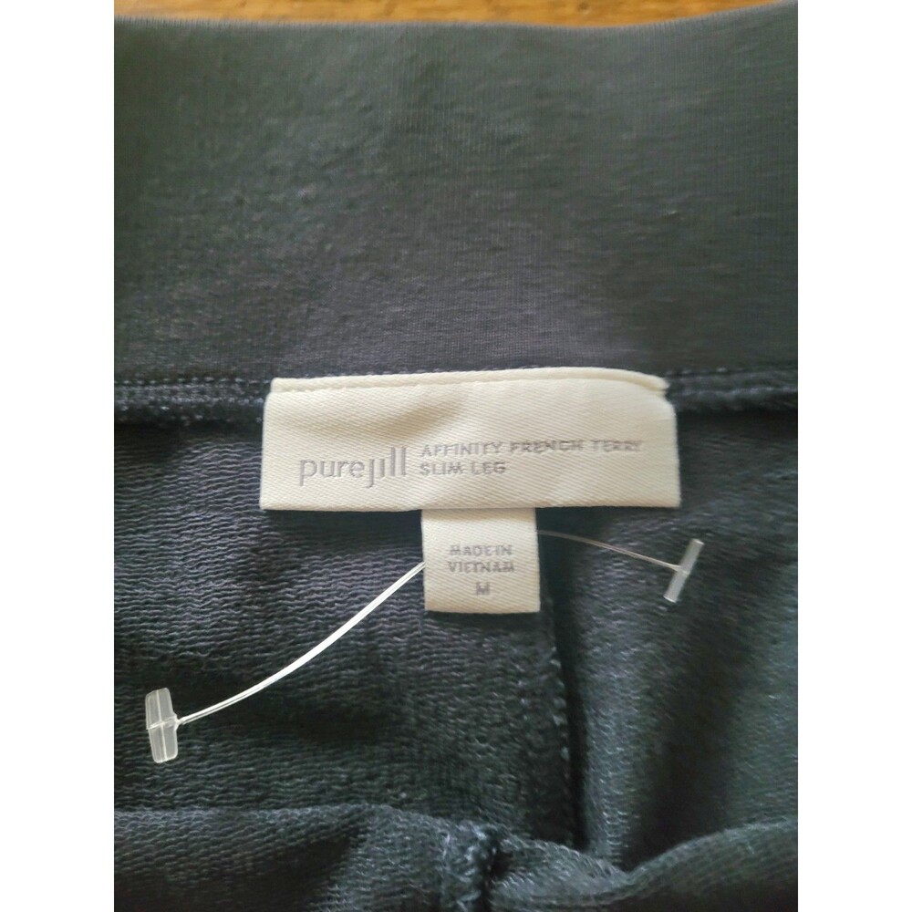 J. Jill Pure Jill Affinity French Terry Slim Leg Pants Gray Medium Soft - Picture 4 of 7